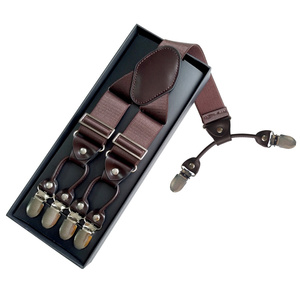 Lk फैशन क्लासिक टार्टन प्रिंट वाई-बैक 6 क्लिप मल्टीफंक्शनल शर्ट फ्लैट सस्पेंडर 70% पॉलिएस्टर 30% लोचदार यूनिसेक्स प्रचार - Product Image 2