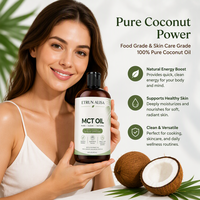 Huile MCT de noix de coco pure raffinée ETRUN Private Label KETO C8 & C10, mélange d'huiles végétales d'Indonésie, pour une utilisation quotidienne facile, huile de beauté multi-usage