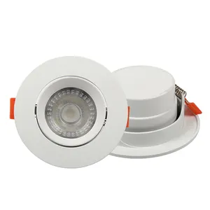 New design short style 5W 7W 3CCT dip switch and wall switch adjustable angle recessed led downlight for indoor lighting