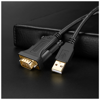 CableCreation Adaptador USB 2.0 a RS232 con Chip FTDI, Cable Convertidor Serial Chapado en Oro, Macho DB9, Blindaje Trenzado, en Stock, Longitudes de 1m, 2m y 3m