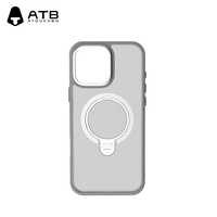 Étui de téléphone ATB à double anneau magnétique, antichoc et étanche, en TPU+PC pour 16 Pro Max
