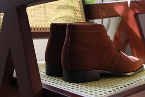 Nouvelles bottes à lacets à bout carré Chaussures derby habillées en cuir suédé britannique pleine fleur pour hommes - Product Image 6