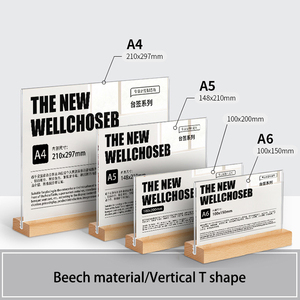 Acrylic rắn gỗ cơ sở giá danh sách hiển thị đứng <span class=keywords><strong>decca</strong></span> trà sữa menu biển quảng cáo Bảng trang trí bảng hình chữ L Vát mặt tiền - Product Image 6
