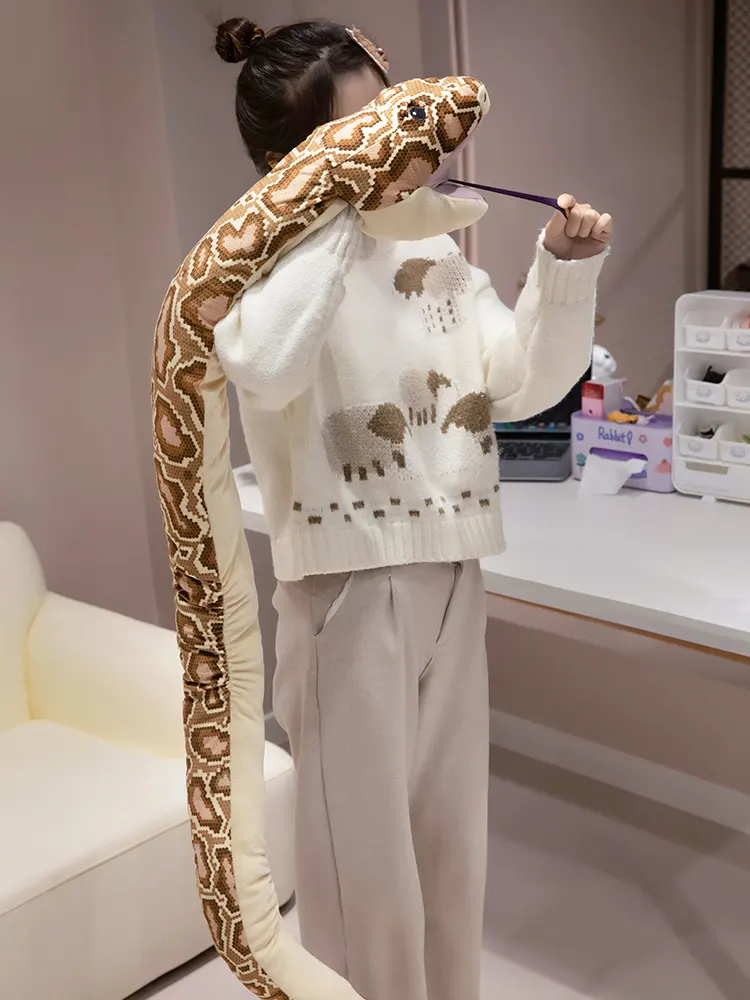 170cm 실제 생활 뱀 봉제 장난감 시뮬레이션 박제 동물 아나코다 아기 재미있는 손 뱀 인형 장난감