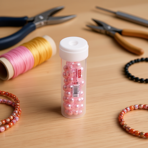 Ilan Abalorio Perle rosa da 10 mm, perline sfuse per la creazione di gioielli, 12 pezzi - Product Image 2