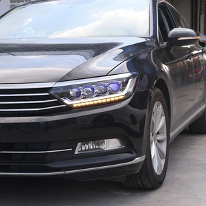 High Quality 17-19 Magotan B8 Weilan Modified LED Crystal <b>Lamp</b> Lens 6000k Blue & White Turn Headlight Assembly - Product Image 3