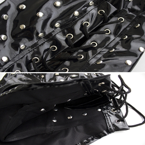 PUレザーマスクヘッド拘束フードヘッドロールプレイ小道具BDSMフェチセックスおもちゃ - Product Image 6