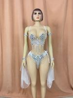 Samba Carnaval Fil Soutien-Gorge Culotte Ceinture Ensemble Fait À La Main Costume De Danse Du Ventre avec Manches De Bras pour Performance Porter Rave EDC Outfit