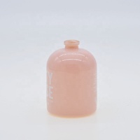 Flacon de parfum en verre rose de 50 ml, design élégant, col serti, vide, rechargeable, vaporisateur à fine brume, marque privée