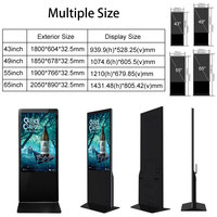 Totem d'écran LCD Wifi autonome Android 32 43 50 55 65 pouces bon marché Kiosque d'affichage numérique d'intérieur Lecteur de publicité LCD