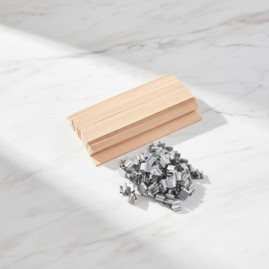 Mèche en <span class=keywords><strong>bois</strong></span> écologique pour bougies, mèche <span class=keywords><strong>plate</strong></span> crépitante pour bricolage, fournitures de fabrication de bougies en cire d'abeille et de soja, artisanat fait main - Product Image 3