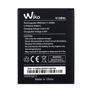 <span class=keywords><strong>Batterie</strong></span> Li-polymère 3.85 V2900mAh V12BNL <span class=keywords><strong>Batterie</strong></span> rechargeable pour <span class=keywords><strong>Wiko</strong></span> Harry 2 View W-V600 - Product Image 1