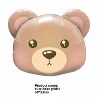 Livraison Rapide Vente en Gros Transfrontalière Chine Ballons en Aluminium Mignons en Forme de Tête d'Animal Dessin Animé Pingouin Panda Tigre Alien Anniversaire