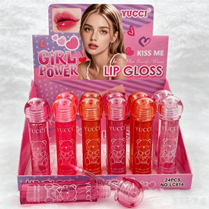 Vente en gros <span class=keywords><strong>Miss</strong></span> <span class=keywords><strong>Betty</strong></span> Plush Lip Gloss Keychain Prix de gros Mignon Monstre Brillant à lèvres Fournisseur Maquillage Vendeur L6530 6g 24PCS - Product Image 2