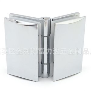 Clip en acier inoxydable pour verre, charnière de salle de bain double face mobile à 180 degrés, pour porte sans cadre et cloison pliante - Product Image 2
