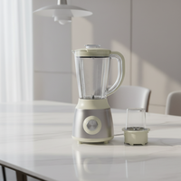 Blender électrique portable en acier inoxydable 1,6 L à 6 lames, mini mixeur multifonctionnel pour cuisine, presse-agrumes, moulin à sec, vente chaude