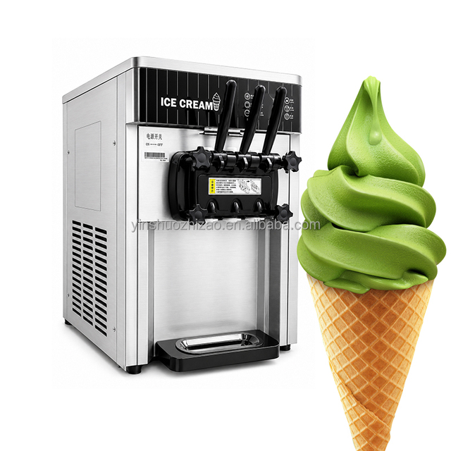 Commercial Frozen Yogurt Ice Cream Machine Stainless Steel Soft Serve Maker Digital Control System Milk Water Compatible