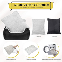 Siège de voiture pour chien entièrement détachable et lavable Siège de voiture pour chat Sièges d'appoint pour animaux de compagnie souples Laisse à clipser Portable Chien Voiture Voyage Transporteur Lit