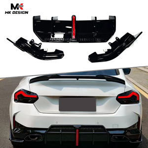 Difusor de Parachoques Trasero Estilo VTEN con Luz LED para BMW Serie 2 G42 M240i 2022+ Negro Brillante, Alerón Trasero ABS, Divisores Laterales - Product Image 1