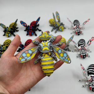 Vashine Figurine d'action 3D en PLA imprimé en 3D, Abeille souple en cristal, Décoration d'intérieur, Jouets insectes amusants, Matériaux écologiques, Jouets 3D - Product Image 5