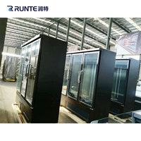 Congélateur de présentation réfrigérée, réfrigérateur vertical commercial, armoire réfrigérée, porte en verre pour supermarché