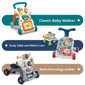 Trotteur multifonctionnel anti-basculement en forme d'animal en plastique pour bébés de 0 à 6 mois, aide à la marche unisexe, vente en gros - Product Image 1