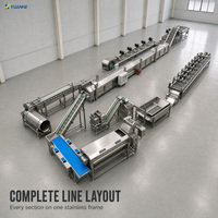 Ligne de production semi-automatique de chips de banane électriques pour la fabrication de chips croustillantes de taro et de manioc, capacité de 100 kg/h