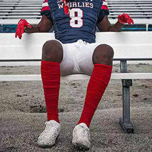 Chaussettes de sport professionnelles personnalisées, extra-longues, épaisses, en tissu éponge, respirantes, absorbant la transpiration, anti-frottement, taille unique - Product Image 1