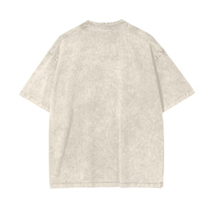 Camiseta Clásica de Estilo Hip Hop, Holgada, Oversize, Vintage, Lavada al Ácido, 100% Algodón, Ecológica y Transpirable para Hombre - Product Image 4