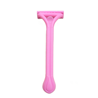 Rasoir jetable à double lame avec bande lubrifiante Bikini corporel en acier inoxydable pour femmes Emballage de carte suspendu