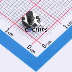 TSA45513-055D532DA Tactile Switch Bent Lead Through Hole-3P,4.5x4.5mm Switch Single Pole Single Throw Round Button 2.8N 4.5mm - Product Image 1