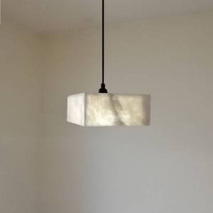 Luminaire suspendu rectangulaire minimaliste en marbre, éclairage LED pour la maison, chambre à coucher, bureau, salle à manger, lampe de plafond - Product Image 2