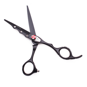 AQIABI professionale per parrucchieri forbice <span class=keywords><strong>Set</strong></span> 6 ''nero in acciaio inox punta affilata per la Cutting-A1019 dei capelli - Product Image 2