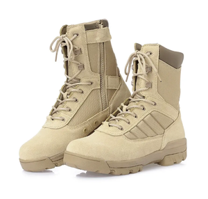 Botas de Combate HBA03 Negras y Caqui Clásicas MUAF, Ligeras, Transpirables, de Gamuza de Vaca - Product Image 4