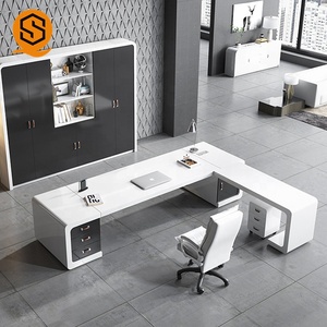 Escritorio de oficina para ejecutivos, superficie sólida moderna, a precio de fábrica - Product Image 2