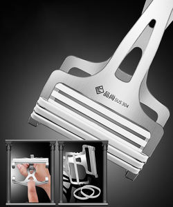 Vente en gros de pinces à plateau en acier inoxydable Syh230, pinces à bol en silicone antidérapantes, pinces à platine isolées multifonctionnelles - Product Image 2