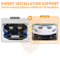 Lèvre avant en fibre de carbone style STO pour Lamborghini Huracan LP610 LP580, kit de conversion de séparateur de pare-chocs avant léger en twill 3K