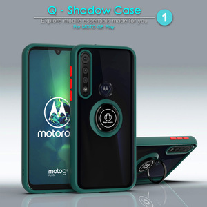 Venta al por mayor de TPU suave soporte de coche funda de teléfono móvil Color PC cubierta móvil anillo Kickstand para <span class=keywords><strong>Motorola</strong></span> G8Play/<span class=keywords><strong>One</strong></span> <span class=keywords><strong>Macro</strong></span> G8 Plus - Product Image 2