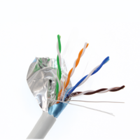 Cable de Red Cat5e UTP de 0.5mm 24AWG, Cobre Sólido, Cubierta de PVC Blanca, Caja de 305m para Cableado Estructurado