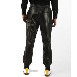 Pantalones de Cuero 100% para Hombre PIHA SPORTS, Resistentes al Viento, Antiarrugas, de Secado Rápido, con Cierre de Botones, Estilo Urbano, de Cuero Genuino para Invierno - Product Image 4