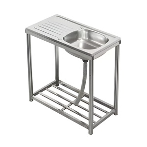 Lavello <span class=keywords><strong>da</strong></span> Cucina Smontabile in Acciaio Inox Monoblocco <span class=keywords><strong>da</strong></span> <span class=keywords><strong>Appoggio</strong></span> Vasca Singola Indipendente <span class=keywords><strong>da</strong></span> Esterno Giardino <span class=keywords><strong>Lavabo</strong></span> Multiuso <span class=keywords><strong>da</strong></span> Bagno - Product Image 6