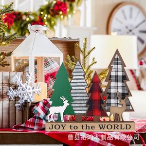 Ensemble de décorations de Noël en bois, plaque « Joy To The World », décoration rustique faite à la main pour les fêtes - Product Image 4
