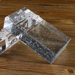 <span class=keywords><strong>Brique</strong></span> de verre cristal ultra <span class=keywords><strong>blanche</strong></span> personnalisable carré solide approvisionnement du fabricant pour mur de séparation paysage mur chaud décoratif - Product Image 3