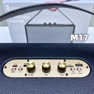 Nhà Máy Giá Đảng Hộp Di Động Không Dây Bluetooth Loa Âm Thanh Stereo Mini Xách Tay Ngoài Trời <span class=keywords><strong>Retro</strong></span> Loa M17 - Product Image 6