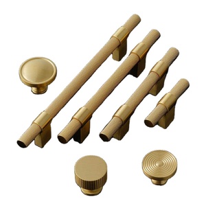 Minimalist Solid Brass Furniture Pull Handles &amp; <strong>Knobs</strong> for Wardrobe Kitchen Cabinets Sideboards Shoe Cabinets &amp; Bookcases - Product Image 2