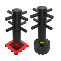 Nouveau produit Sac de frappe vertical à double usage Wing Chun Mannequin rotatif en bois Kung Fu Wushu