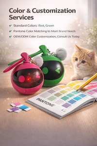 Toptan Elektrikli Kuş Sesi Çıkaran Evcil Hayvan Oyuncak Topu İnteraktif İç Mekan Avlanma İçgüdüsünü Geliştirici Oyun Tedarikçisi - Product Image 3