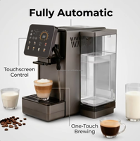 Cafetera Espresso Totalmente Automática con Pantalla Táctil, Bomba Italiana de 19 Bares, Espumador de Leche, Tanque de Agua de 1.8L, Cafetera Barista