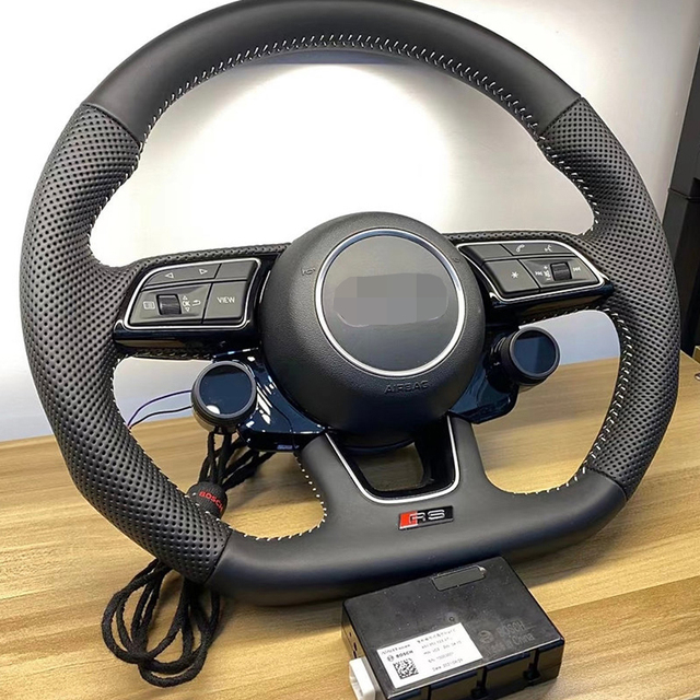 Realsun R8 Style Digital Engine Start Drive Select Ambient Light Control Steering Wheel Retrofit Button for Audi B9 B9.5 C8