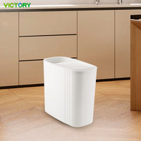 Soft Close Anti-geur Afvalbakken 12L Prullenbakken Hygiënebak Toilet Afvalbak Plastic Afvalbak voor Keuken Badkamer Slaapkamer